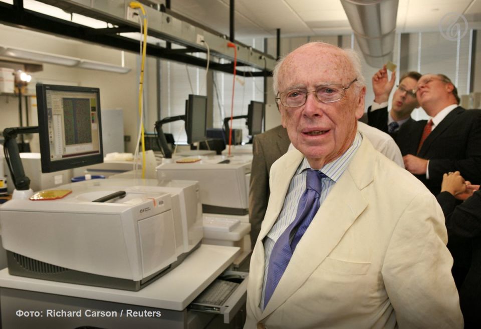 Умер первооткрыватель структуры ДНК Джеймс Уотсон — американский биолог, лауреат Нобелевской премии по физиологии и медицине