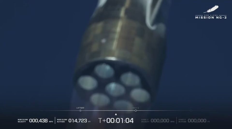 ЧАСТНИКИ ЛЕТЯТ К МАРСУ!. Успешный пуск тяжелой ракеты New Glenn компании Blue Origin с космодрома на мысе Канаверал (после получасовой задержки)