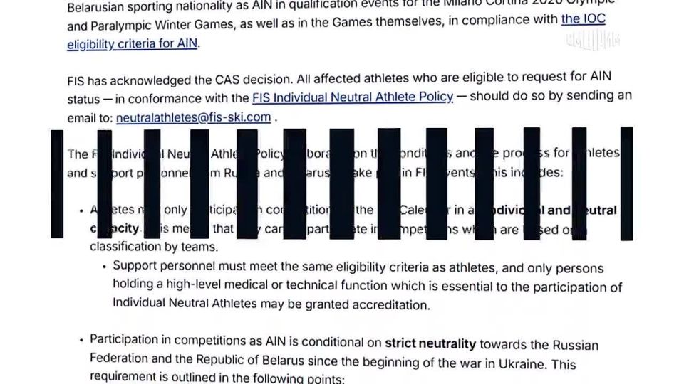 Спортивный арбитражный суд (CAS) обязал допустить российских спортсменов до турниров по лыжному спорту и сноуборду