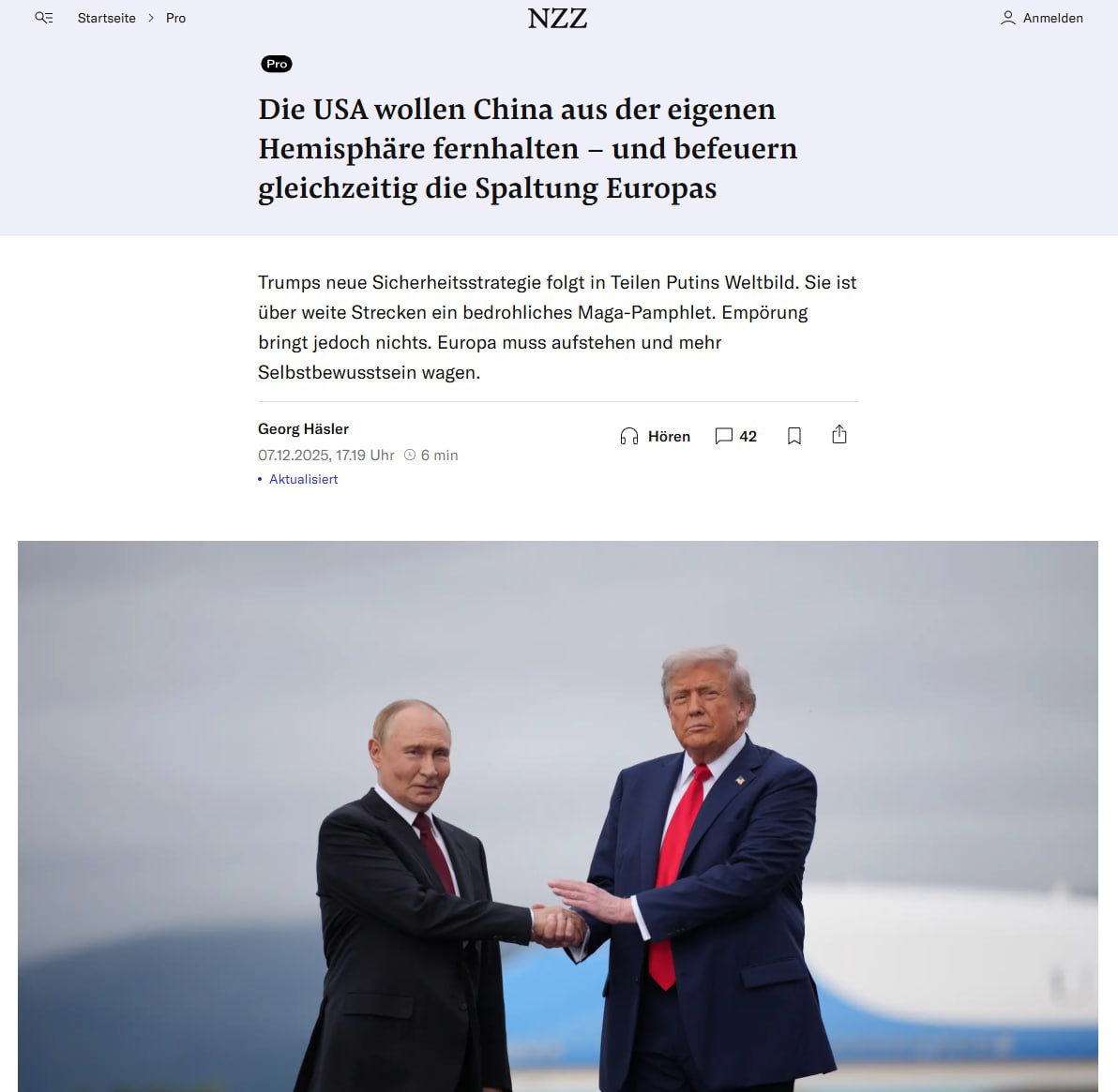 Новая стратегии США напомнила речь Путина в Мюнхене