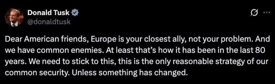 Туск опасается, что могло «что-то измениться» в отношениях США и Европы