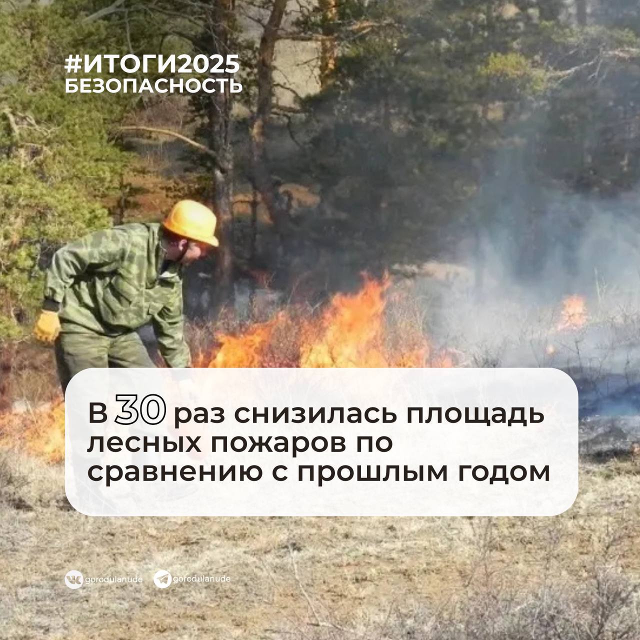 Площадь пожаров в Улан-Удэ снизилась в 30 раз