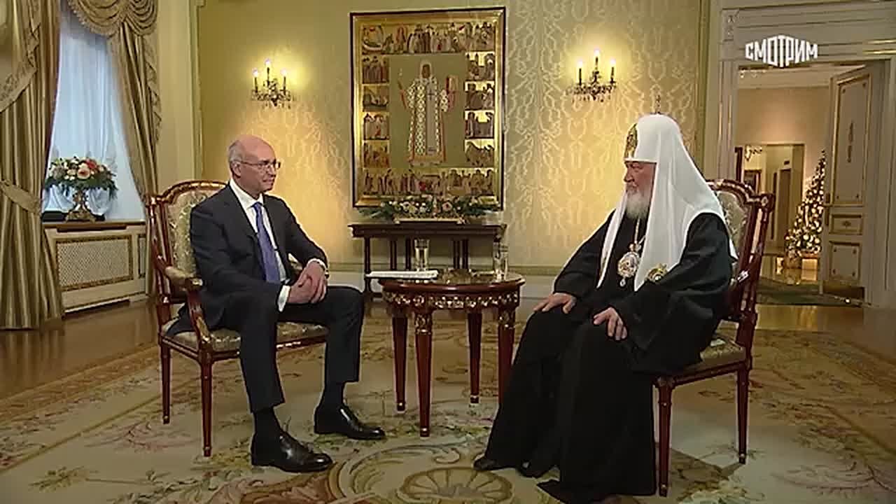 "Без подвига не может быть вообще по-настоящему здорового цивилизационного развития", — заявил патриарх Кирилл в рождественском интервью гендиректору ТАСС Андрею Кондрашову в эфире "России 1"