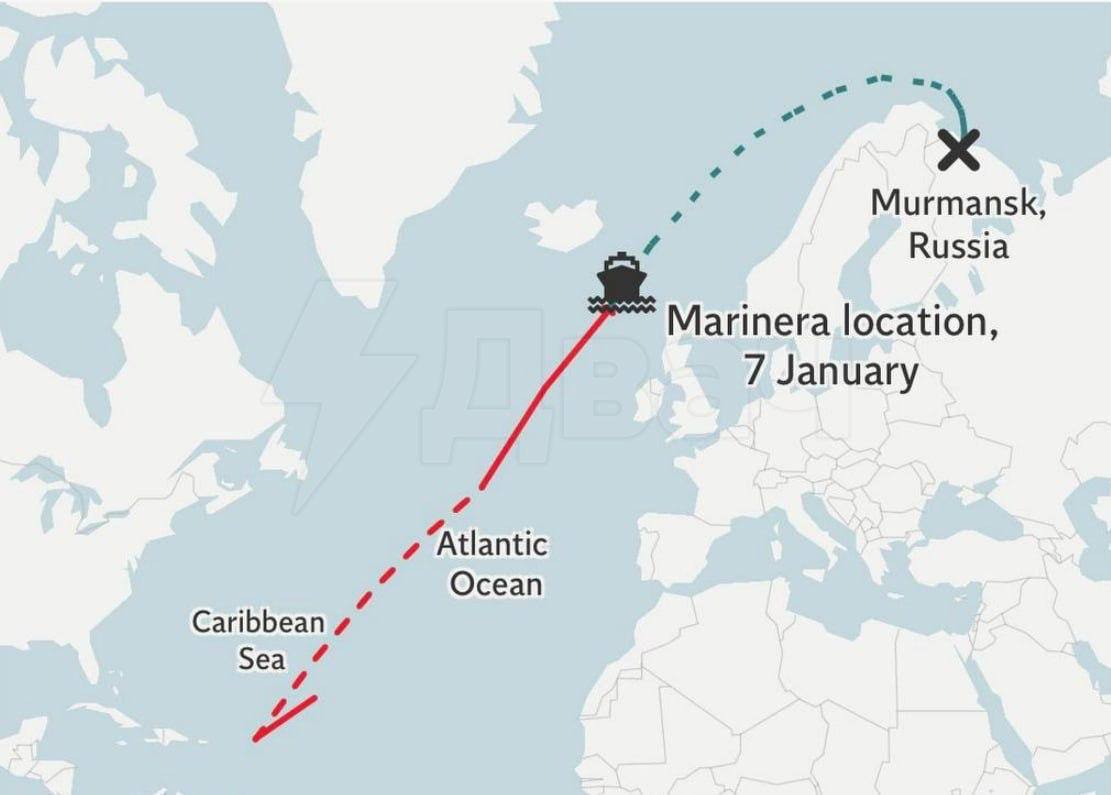 Евгений Лисицын: Соединенные Штаты Америки задержали российский нефтяной танкер "Маринер" в Атлантическом океане