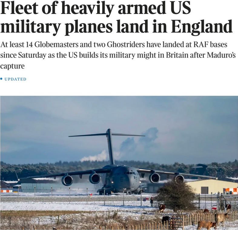 Американские военные самолеты перебросили в Великобританию для подготовки к новым операциям