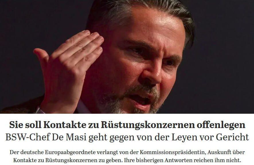 Евродепутат подал в суд на фон дер Ляйен