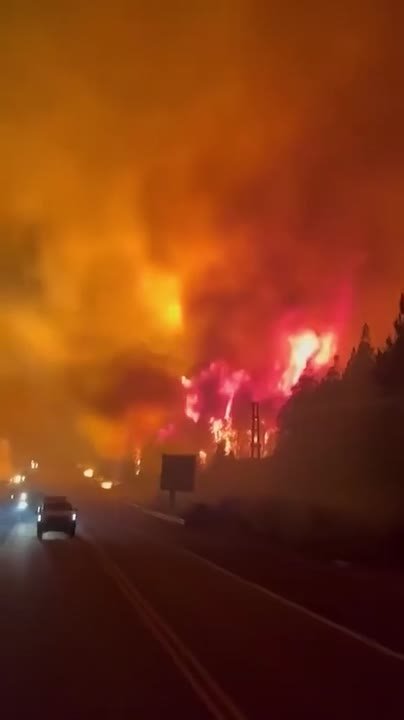 Масштабный лесной пожар бушует на юге Аргентины