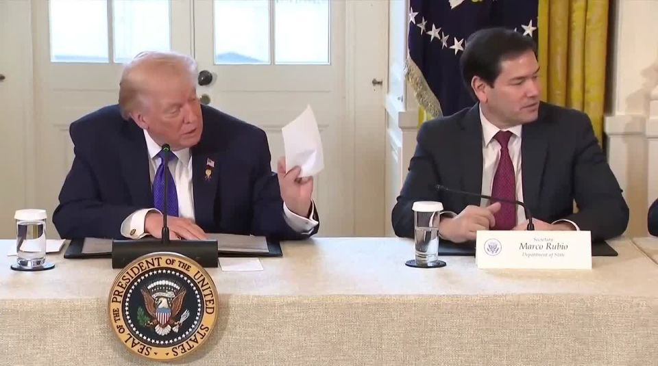 Трамп публично зачитал конфиденциальную записку госсекретаря Марко Рубио