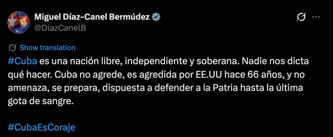 Куба готова к войне с США