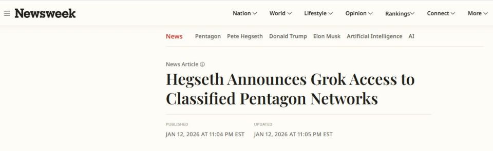 АРМИЯ США ДЕЛАЕТ ГЛАВНУЮ СТАВКУ НА ИСКУССТВЕННЫЙ ИНТЕЛЛЕКТ