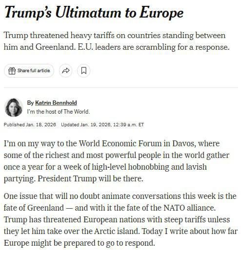 ������� �������: NYT: �������� ����� � ��� � ����� �� ���������� �������� ��������� �������