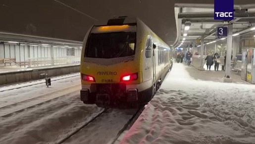 В Германии произошел транспортный коллапс на фоне снегопадов