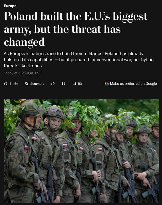 Польша готовилась к традиционной войне, а угроза стала гибридной