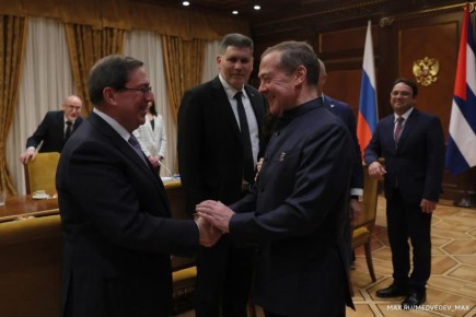 Дмитрий Медведев провел встречу с главой кубинского МИД Бруно Родригесом
