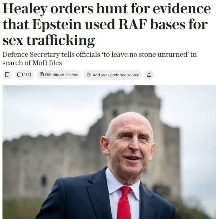В Британии новый скандал: Эпштейн мог использовать базы ВВС для ввоза женщин