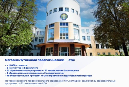 ЛГПУ отмечает 105 лет!. . За эти годы в стенах Луганского государственного педагогического университета было подготовлено более 152 000 выпускников