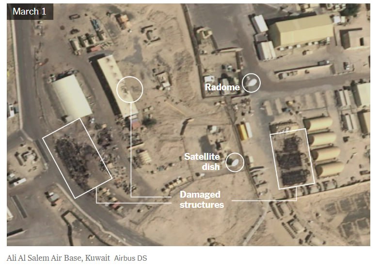 Иран повредил системы связи как минимум на семи военных объектах США на Ближнем Востоке, сообщает NYT со ссылкой на спутниковые данные Иран повредил системы связи как минимум на семи военных объектах США на Ближнем Востоке, сообщает NYT со ссылкой на спутниковые данные