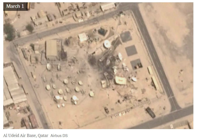 Иран повредил системы связи как минимум на семи военных объектах США на Ближнем Востоке, сообщает NYT со ссылкой на спутниковые данные Иран повредил системы связи как минимум на семи военных объектах США на Ближнем Востоке, сообщает NYT со ссылкой на спутниковые данные