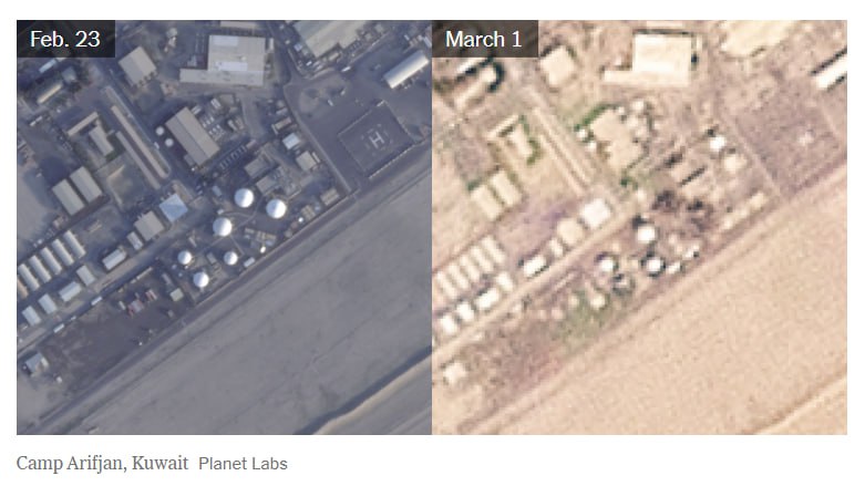 Иран повредил системы связи как минимум на семи военных объектах США на Ближнем Востоке, сообщает NYT со ссылкой на спутниковые данные Иран повредил системы связи как минимум на семи военных объектах США на Ближнем Востоке, сообщает NYT со ссылкой на спутниковые данные